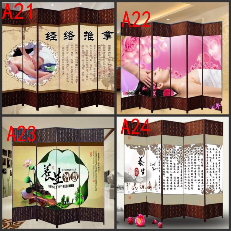 Ai Ai TCM Bệnh viện chăm sóc sức khỏe và sắc đẹp Massage màn hình phân vùng màn hình gấp vải di động Moxib Fir đơn giản - Màn hình / Cửa sổ vách ngăn gỗ đẹp
