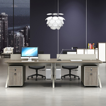 Company Staff Desk Brief Hyundai 4 Peoples steel frame Employee booth Office furniture and chairs Composition