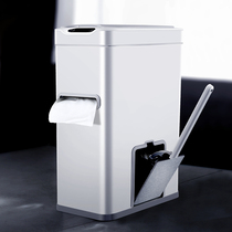  Punch-free toilet cleaning brush long handle toilet cleaning brush without dead angle toilet brush Intelligent induction trash can