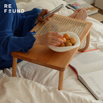 ReFound original design of retro Indonesia vine wooden bed laptop tables in laptop tables in tables