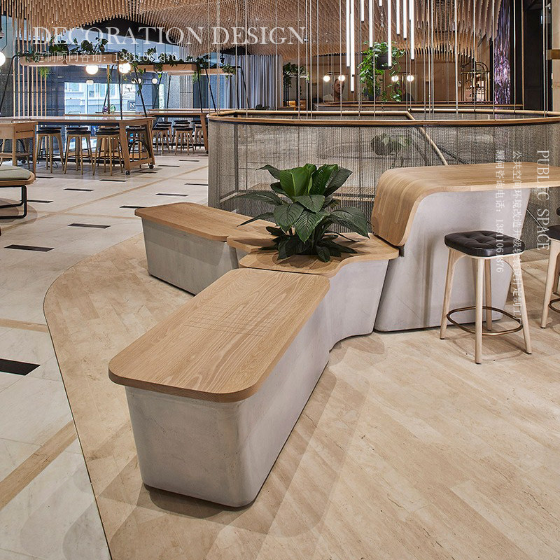 Shopping mall club hall art chair custom design hotel lobby airport theater wooden special-shaped fiberglass seat