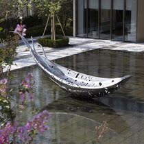 Design Custom Hotel commercial public space waterscape stainless steel creative glass fiber reinforced plastic urban landscape art sculpture