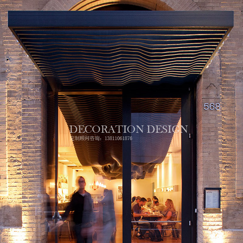 Arc Aluminum Square Tong Living Room Wave Styling Profiled Door Custom Art Suspended Ceiling Wood Grain Wire Drawing Bending Square Tube Manufacturer