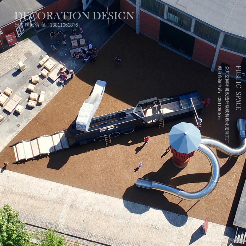 Children's Outdoor Large Wooden Amusement Facilities Design Park Yizhi Climbing Toy Kindergarten Train Slide