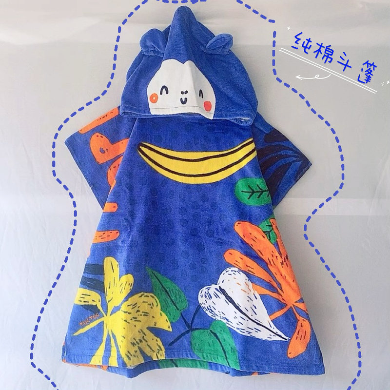 Special Offer: Water Play, Spring, Summer, and Autumn, Boys' Children's Hooded Bath Towel for Bathing and Swimming, Pure Cotton Absorbent Towel Material