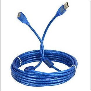 USB extension cable 5 meters transparent blue USB extension cable standard 2 0 USB extension cable Pure copper USB data cable