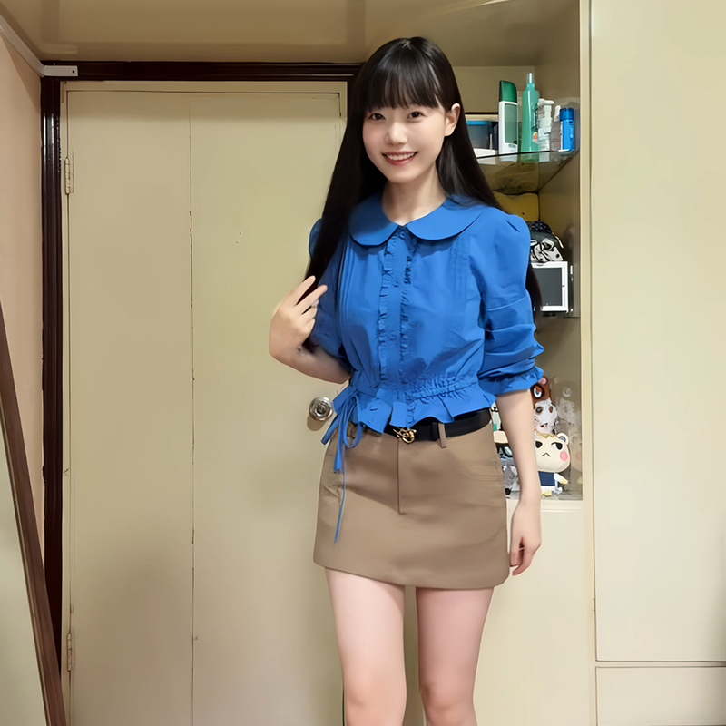 Autumn College Style Short Doll Collar Shirt and Skirt Set for Women 2026 New Casual Ootd Outfit Complete Set Autumn College Style Short Doll Collar Shirt and Skirt Set for Women 2026 New Casual Ootd Outfit Complete Set
