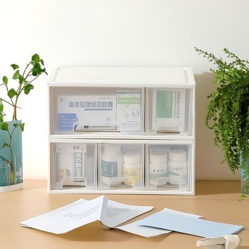 Household medicine box storage box large capacity medical box epidemic prevention medicine box medicine box double-layer drawer multi-layer transparent