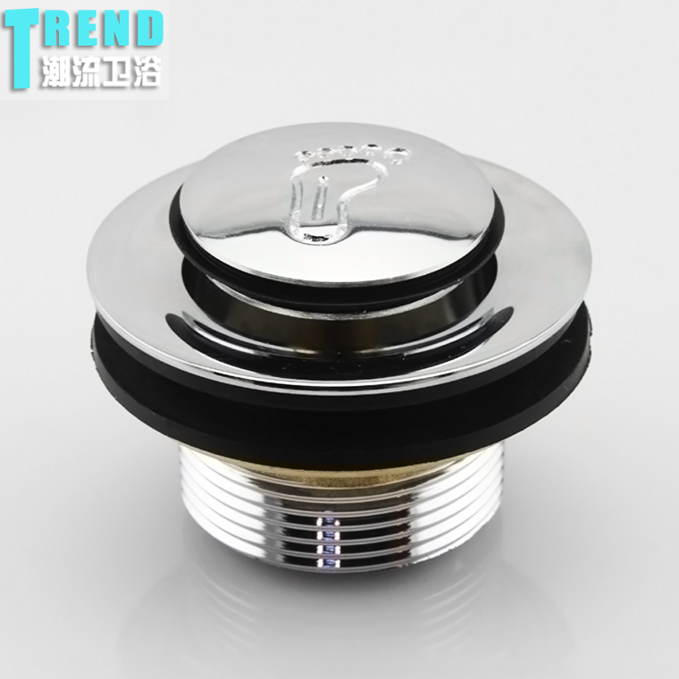 Special bathtub sewers full copper jump core foot stepping on bathtub drainage shower room barrel accessories