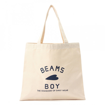 BEAMS BOY womens branch line classic love standard canvas shoulder tote bag