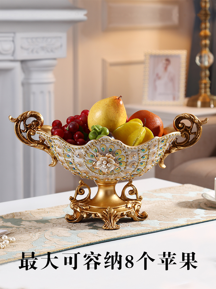 European fruit plate living room luxury home creative household multi-function tissue box vase Dried fruit plate coffee table ornaments