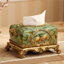 Resin retro European tissue box American drawing paper box home accessories napkin box living room desktop storage box