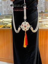 New Tibetan pendant handmade copper silver-plated waist chain traditional Tibetan Tibetan style wedding performance clothing accessories jewelry
