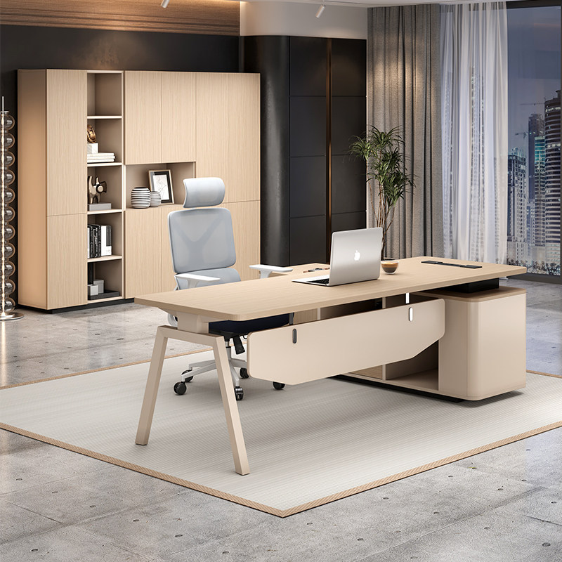 Simple Modern Executive Office Desk and Chair Set, Single-Person Office Furniture, Desk, Executive Desk, Supervisor Desk, Manager Desk