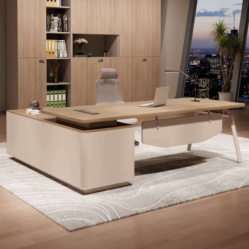 Simple Modern Executive Office Desk and Chair Set, Single-Person Office Furniture, Desk, Executive Desk, Supervisor Desk, Manager Desk
