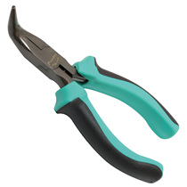 Baogong PM-755 5-inch mini toothed curved nose pliers elbow pointed nose pliers tool electrician multifunctional pliers