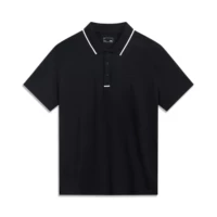 Li Ning, осенняя трендовая дышащая спортивная футболка polo, короткий рукав