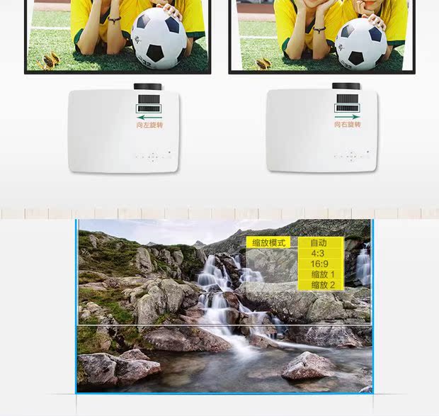 Máy chiếu Thunder máy chiếu gia đình HD 1080p Máy chiếu điện thoại di động Android không dây wifi thông minh văn phòng nhỏ - Máy chiếu máy chiếu bluetooth