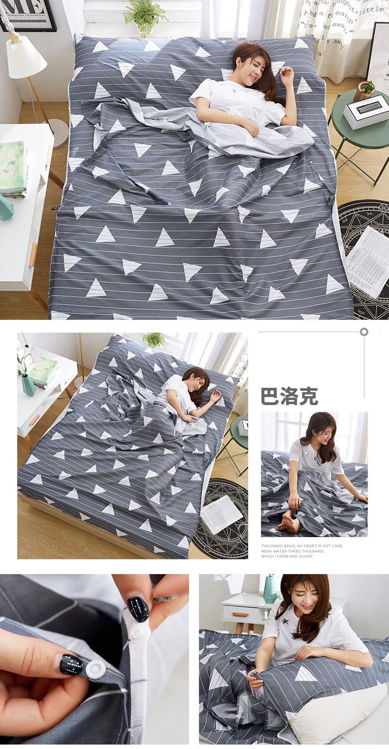 Khách sạn du lịch quilt cover cotton pad bẩn pad dành cho người lớn du lịch xách tay kinh doanh tấm bông chăn đơn đôi túi ngủ