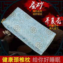 Buckwheat Leather Pillow Silkworm Sand Protection Cervical Spine Calming Aids Sleep Silkworm Sand Rectangular Single Sleeping Special Low High Pillow