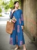 Đầm đầu thu 2019 đầm gió quốc gia cotton retro và thắt lưng vải giảm béo váy phụ nữ văn chương - Váy dài
