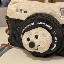 Cute Cartoon Camera Bag Anti-Fall Smiley Face Plush Retro Camera Styling Diagonal Satchel Phone Bag Ccd Caméra Caméra