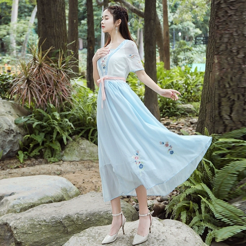 Летняя одежда, ханьфу, свежее платье, китайский стиль