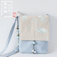 Белый чай, с вышивкой, 20×23×3см