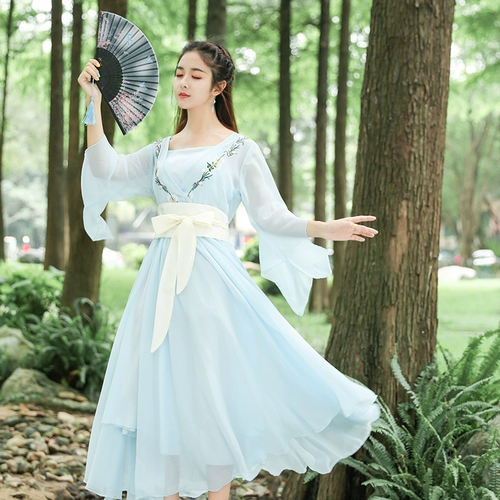 Ретро летнее свежее ханьфу, платье