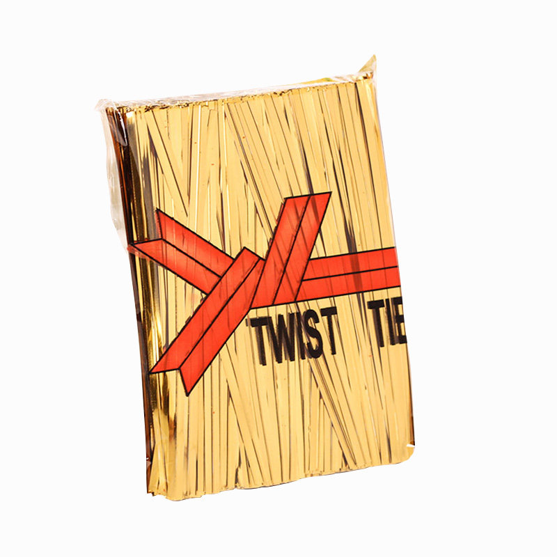 Golden tie, wedding candy box accessories, bread bag tie, packaging gift bag, sealing wire, metal wire, gold wire