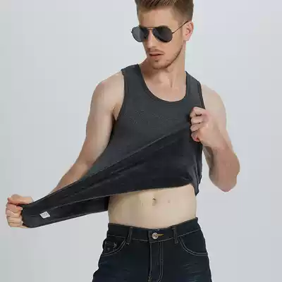 (Day special) Autumn and winter plus velvet thick warm vest men and women bottoming top size suspenders underwear vest