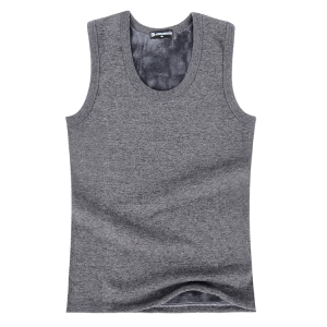 冬季加绒加厚纯棉保暖打底背心