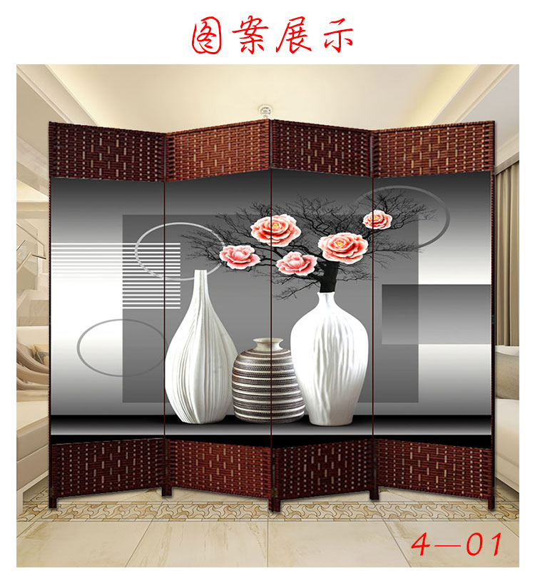 Gấp mây phong cách Trung Quốc vách ngăn phòng khách văn phòng màn hình gấp đơn giản Lối vào gỗ khách sạn rèm vải màn - Màn hình / Cửa sổ bình phong giá rẻ