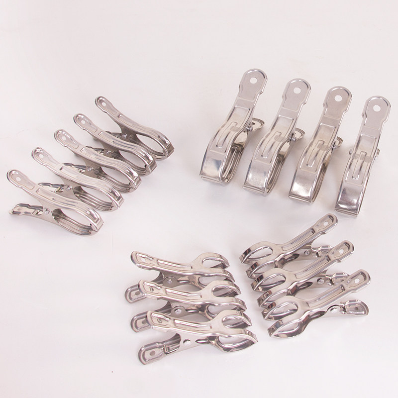 Stainless steel clip clotheshorse clotheshorse clothesline clothesline Windproof Embroidered Cloth Fixed Sunburn 10 Quilt With Single Clip New