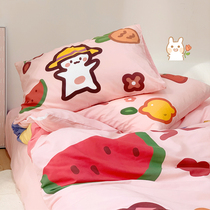 (Fuji store x peace of mind captain) original cartoon full cotton four pieces of pure cotton student quilt cover Hello Summer O