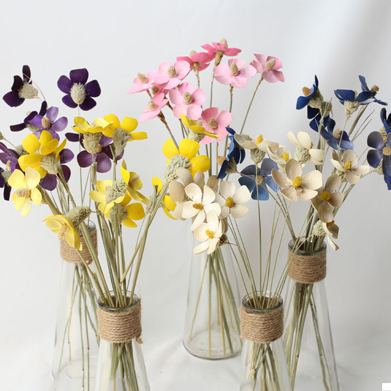 Violet dried flower bouquet ins Home living room decoration ornaments Natural real flowers diy flower arrangement flower material shooting props