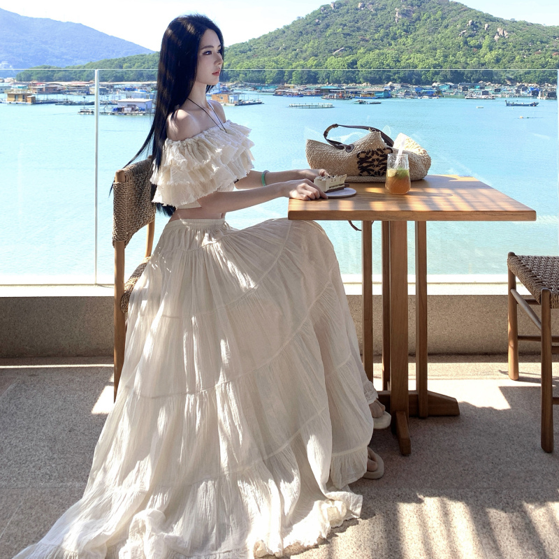 Beautiful and Ethereal White Vacation Dress for Island Travel, Perfect for Taking Photos at the Beach in Sanya Beautiful and Ethereal White Vacation Dress for Island Travel, Perfect for Taking Photos at the Beach in Sanya