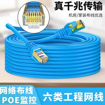 Category 6A Double-Shielded Gigabit Network Cable for Home High-Speed Broadband Router, Category 5/5E Connection Cable, 10g Network Cable