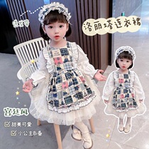 Childrens clothing little girl sweet lolita dress childrens 2021 autumn new girl long-sleeved princess tutu skirt