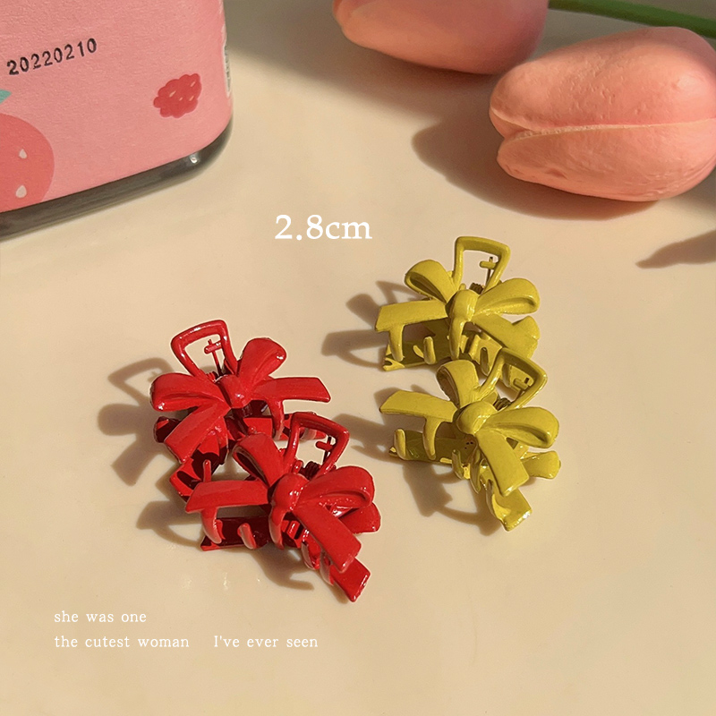 images 8:Butterfly bow grabbed the trumpet hair clip female on the top of the fugitive princess's head with a card Liu Hai side hair clip headdress