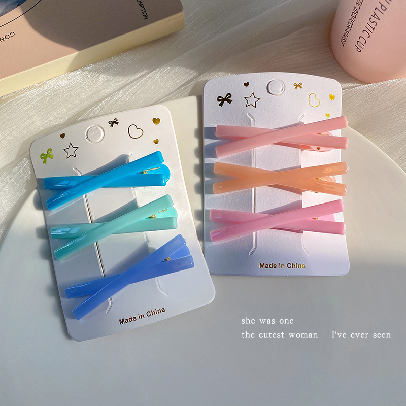 images 6:Three decorations ~ jelly hairpin broken hair and cute hairpin on the side of the hair card Liu Hai forehead duck mouth with net red clip headdress