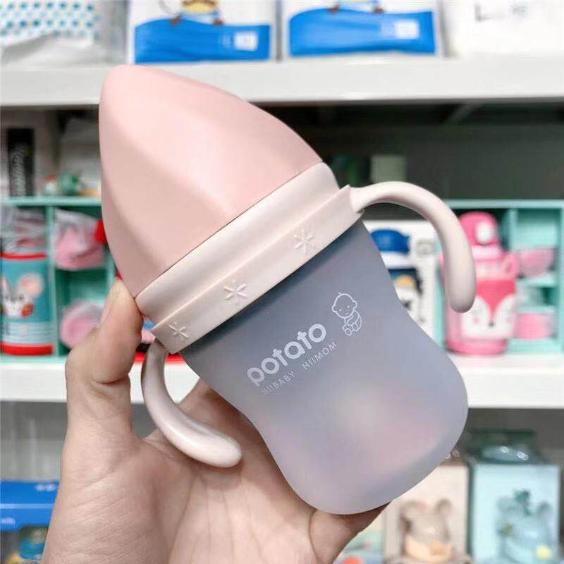 Potato small potatoes new ice cream series silicone milk bottle simulation breast milk anti-flatulence wide mouth weaning artifact
