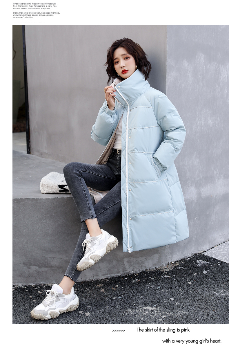 E9941 1370K ÁO KHOÁC NỮ SANTDN ÁO KHOÁC BÔNG DÀI QUÁ GỐI MÙA XUÂN THU ĐÔNG PHONG CÁCH HÀN QUỐC THỜI TRANG NỮ VẢI BÔNG G04 SẢN PHẨM MỚI