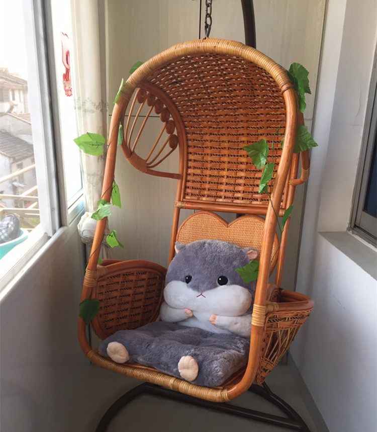 Real Rattan Chair Vine hanging basket Hanging Chair Bed Sloth Indoor Bird Nest Adult Hanging Deck Rocking Chair Balcony Indoor single