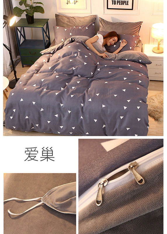 Chăn lông cừu dày san hô đơn mảnh mùa đông ấm flannel sinh viên chăn đơn bìa nhung pha lê phiên bản AB để sử dụng gấp đôi