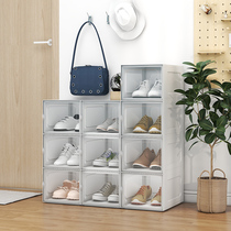 aj transparent shoe box storage artifact household shoe cabinet dormitory simple Net red shoes saving space plastic dust shoe rack