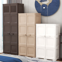 New Chinese double-door bookcase bookshelf shoe cabinet combination multi-layer storage cabinet plastic locker study cabinet