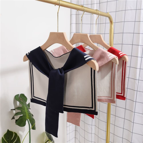 Трикотажная накидка, демисезонный шарф, военно-морской плащ, популярно в интернете