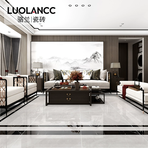 Luolan Tongzi Мраморная плитка плитка на пол, 800x800 Современная простая европейская гостиная, а также устойчивая к износ