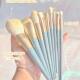 Li Jiaqi recommends soft bristle blue bridge makeup brush full set soft bristle ins high-value beginner eye shadow brush for beginner